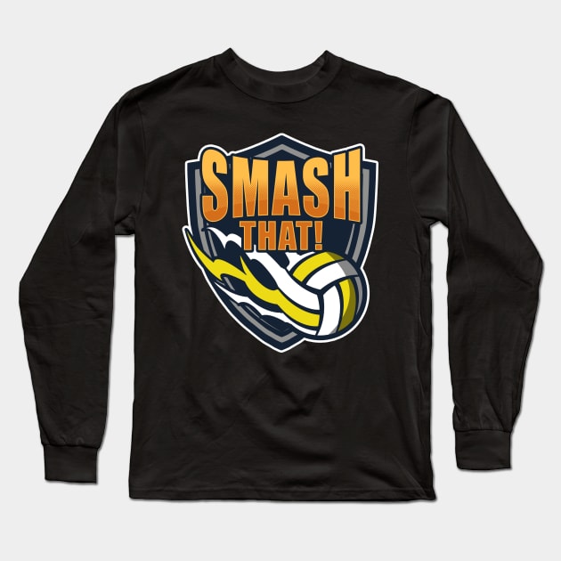 VolleyBall-Smash Long Sleeve T-Shirt by Kisaragi Arts